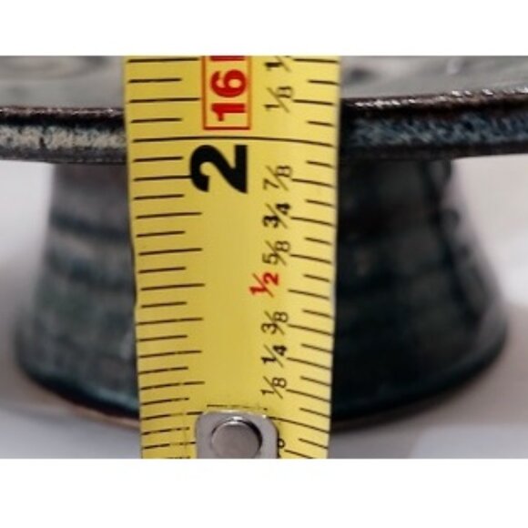 Studio Art Ikebana Frog Dish Vase on Pedestal Artist Signed - Picture 6 of 8